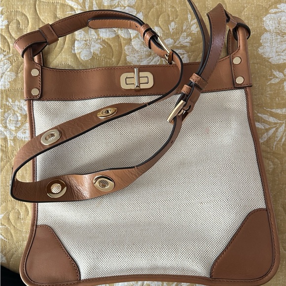 Michael Kors Handbags - Michael Kors Large Sullivan Brown and Cream Shoulder Bag